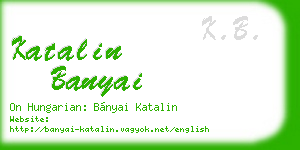 katalin banyai business card