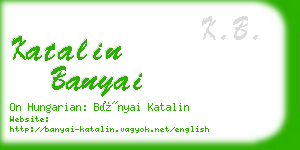 katalin banyai business card